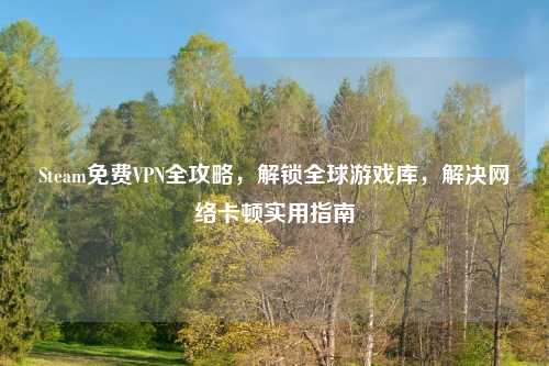 Steam免费VPN全攻略,解锁全球游戏库,解决 卡顿实用指南