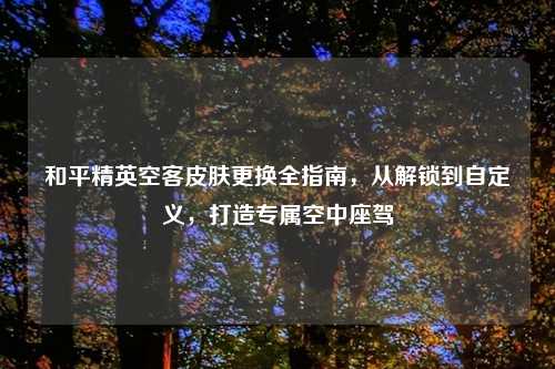 和平精英空客皮肤更换全指南，从解锁到自定义，打造专属空中座驾