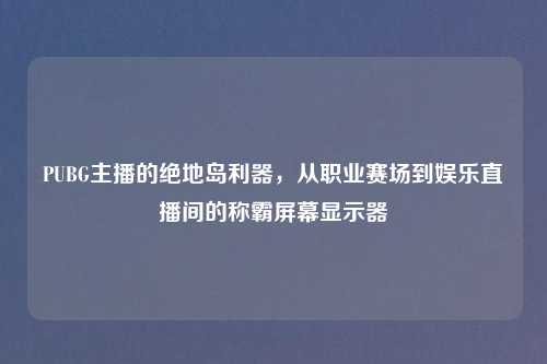 PUBG主播的绝地岛利器，从职业赛场到娱乐直播间的称霸屏幕显示器