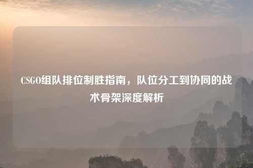 详细阅读:CSGO组队排位制胜指南,队位分工到协同的战术骨架深度解析 CSGO组队排位制胜指南,队位分工到协同的战术骨架深度解析