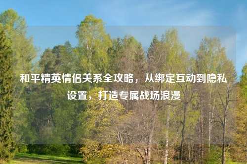 和平精英情侣关系全攻略，从绑定互动到隐私设置，打造专属战场浪漫