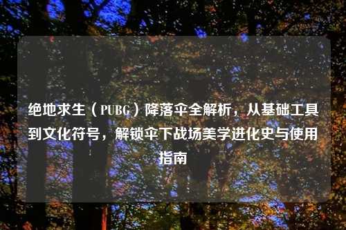 绝地求生（PUBG）降落伞全解析，从基础工具到文化符号，解锁伞下战场美学进化史与使用指南