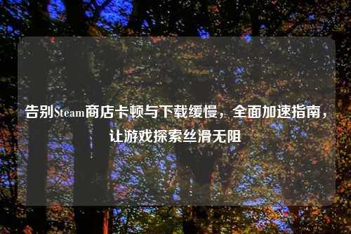 告别Steam商店卡顿与下载缓慢，全面加速指南，让游戏探索丝滑无阻
