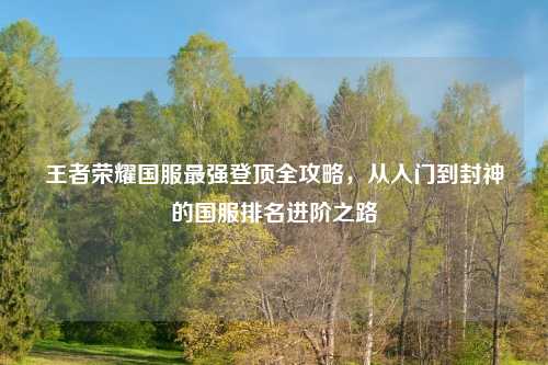 王者荣耀国服最强登顶全攻略，从入门到封神的国服排名进阶之路