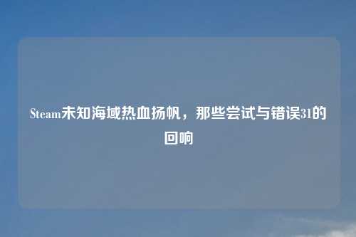 Steam未知海域热血扬帆，那些尝试与错误31的回响