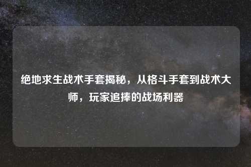 绝地求生战术手套揭秘，从格斗手套到战术大师，玩家追捧的战场利器