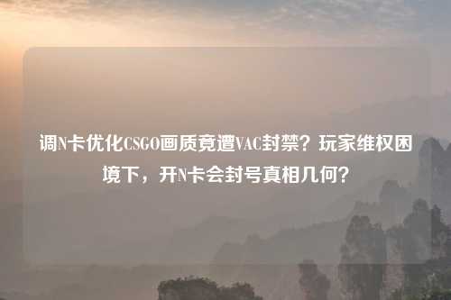 调N卡优化CSGO画质竟遭VAC封禁？玩家     困境下，开N卡会封号真相几何？