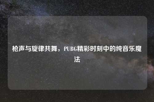 枪声与旋律共舞，PUBG精彩时刻中的纯音乐魔法
