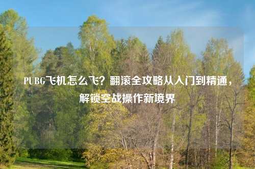 PUBG飞机怎么飞？翻滚全攻略从入门到精通，解锁空战操作新境界