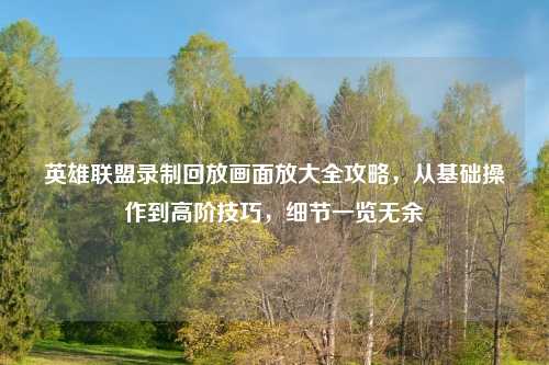 英雄联盟录制回放画面放大全攻略，从基础操作到高阶技巧，细节一览无余