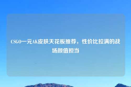 CSGO一元AK皮肤天花板推荐，性价比拉满的战场颜值担当