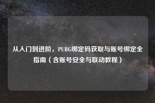 从入门到进阶，PUBG绑定码获取与账号绑定全指南（含账号安全与联动教程）