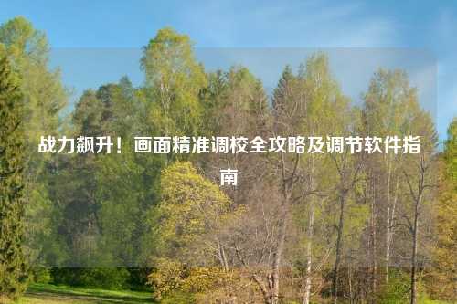 战力飙升！画面精准调校全攻略及调节软件指南