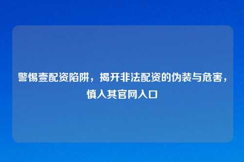 警惕壹配资陷阱，揭开非法配资的伪装与危害，慎入其官网入口