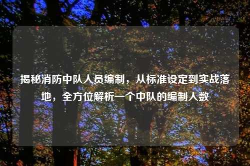 揭秘消防中队人员编制，从标准设定到实战落地，全方位解析一个中队的编制人数