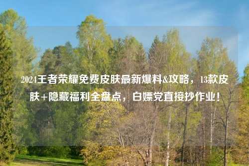 2024王者荣耀免费皮肤最新爆料&攻略，13款皮肤+隐藏福利全盘点，白嫖党直接抄作业！