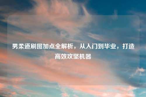 男柔道刷图加点全解析，从入门到毕业，打造高效攻坚机器
