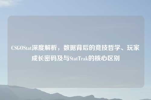 CSGOStat深度解析，数据背后的竞技哲学、玩家成长密码及与StatTrak的核心区别