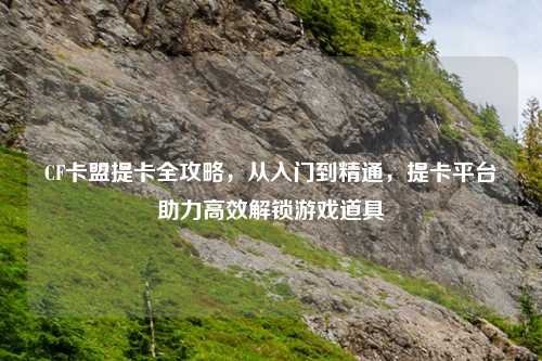 CF卡盟提卡全攻略，从入门到精通，提卡平台助力高效解锁游戏道具