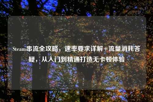 Steam串流全攻略，速率要求详解+流量消耗答疑，从入门到精通打造无卡顿体验