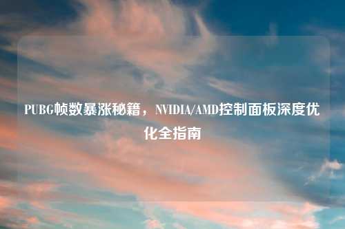 PUBG帧数暴涨秘籍，NVIDIA/AMD控制面板深度优化全指南