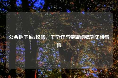 公会地下城2攻略，于协作与荣耀间镌刻史诗冒险