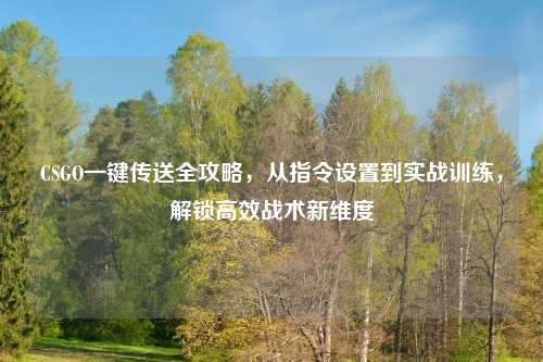 CSGO一键传送全攻略，从指令设置到实战训练，解锁高效战术新维度