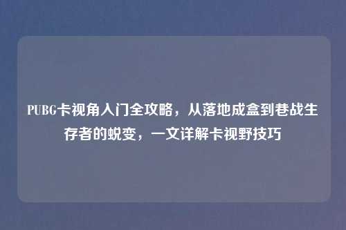 PUBG卡视角入门全攻略，从落地成盒到巷战生存者的蜕变，一文详解卡视野技巧