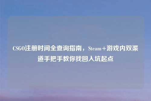 CSGO注册时间全查询指南，Steam+游戏内双渠道手把手教你找回入坑起点
