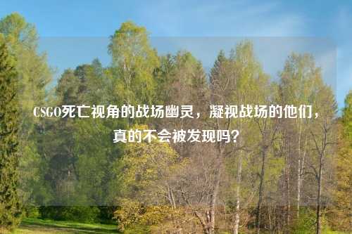 CSGO死亡视角的战场幽灵，凝视战场的他们，真的不会被发现吗？