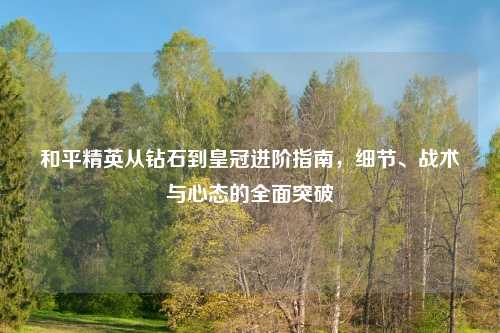 和平精英从钻石到皇冠进阶指南，细节、战术与心态的全面突破
