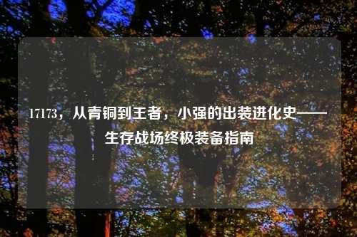 17173，从青铜到王者，小强的出装进化史——生存战场终极装备指南