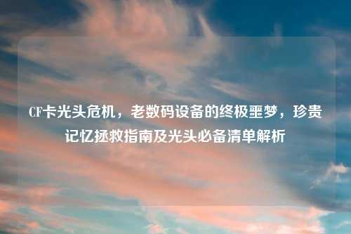 CF卡光头危机，老数码设备的终极噩梦，珍贵记忆拯救指南及光头必备清单解析