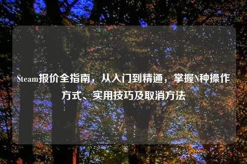 Steam报价全指南，从入门到精通，掌握N种操作方式、实用技巧及取消     