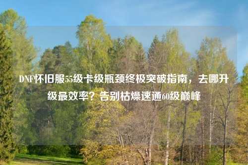 DNF怀旧服55级卡级瓶颈终极突破指南，去哪升级最效率？告别枯燥速通60级巅峰