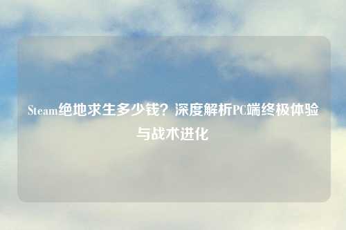 Steam绝地求生多少钱？深度解析PC端终极体验与战术进化