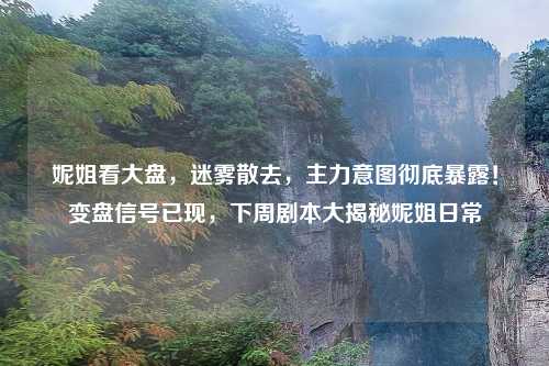 妮姐看大盘，迷雾散去，主力意图彻底暴露！变盘信号已现，下周剧本大揭秘妮姐日常