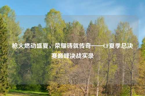 枪火燃动盛夏，荣耀铸就传奇——CF夏季总决赛巅峰决战实录