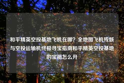 和平精英空投基地飞机在哪？全地图飞机残骸与空投运输机终极寻宝指南和平精英空投基地的宝箱怎么开