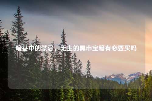 暗巷中的禁忌，无主的黑市宝箱有必要买吗