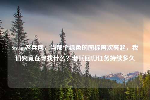 Steam老兵回，当那个绿色的图标再次亮起，我们究竟在寻找什么？老兵回归任务持续多久