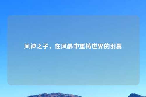 风神之子，在风暴中重铸世界的羽翼