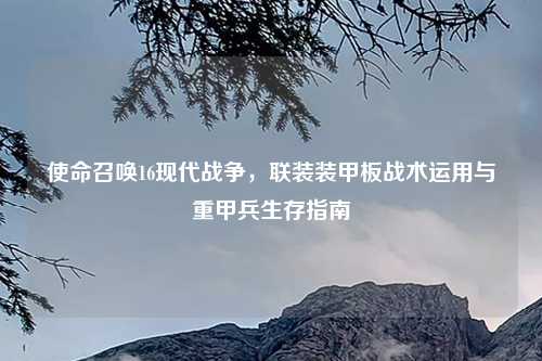 使命召唤16现代战争，联装装甲板战术运用与重甲兵生存指南