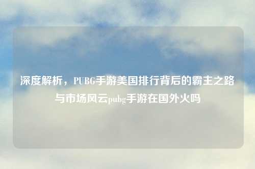 深度解析，PUBG手游美国排行背后的霸主之路与市场风云pubg手游在国外火吗