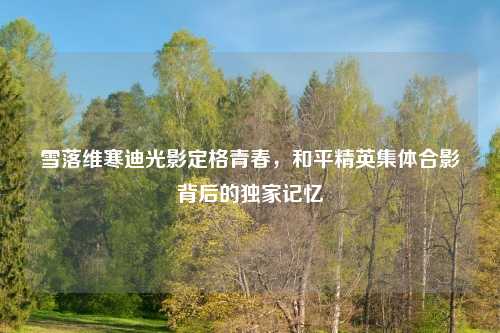 雪落维寒迪光影定格青春，和平精英集体合影背后的独家记忆