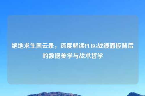 绝地求生风云录，深度解读PUBG战绩面板背后的数据美学与战术哲学