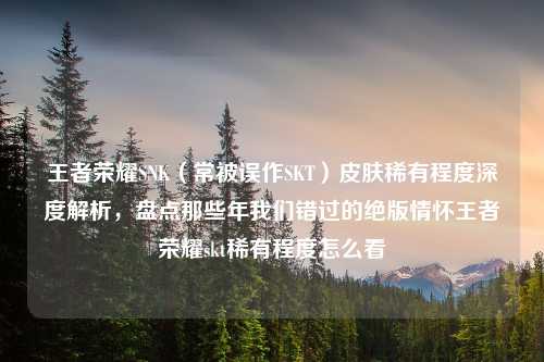 王者荣耀SNK（常被误作SKT）皮肤稀有程度深度解析，盘点那些年我们错过的绝版情怀王者荣耀skt稀有程度怎么看