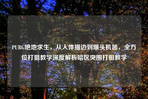 PUBG绝地求生，从人体描边到爆头机器，全方位打狙教学深度解析暗区突围打狙教学