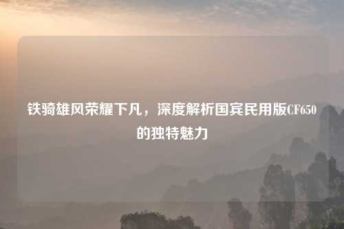 铁骑雄风荣耀下凡，深度解析国宾民用版CF650的独特魅力