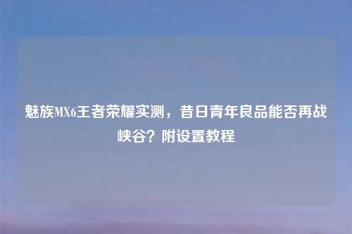 魅族MX6王者荣耀实测，昔日青年良品能否再战峡谷？附设置教程